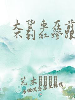 大货车在前面看不到红灯跟了闯红灯怎么办