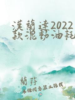 汉兰达2022款混动油耗及价格