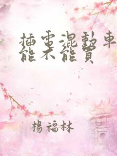 插电混动车到底能不能买
