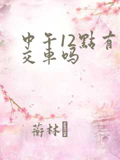 中午12点有公交车吗