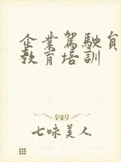 企业驾驶员安全教育培训