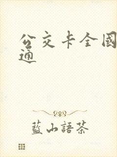 公交卡全国一卡通