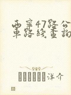 西宁47路公交车路线查询 西宁47路公交车路线查询