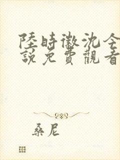 陆时徽沈今懿小说免费观看