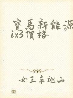 宝马新能源汽车ix3价格