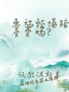 车祸轻伤赔偿营养费吗?