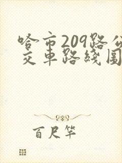 哈市209路公交车路线图 哈市209路公交车路线图