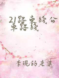 21路东线公交车路线