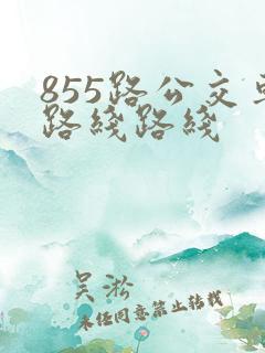 855路公交车路线路线 855路公交车路线路线