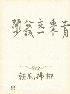 开公交车工资多少钱一个月