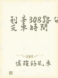 利辛308路公交车时间
