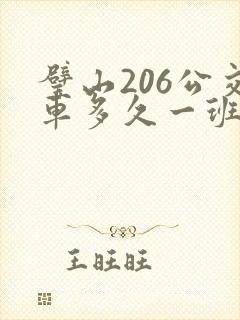 璧山206公交车多久一班