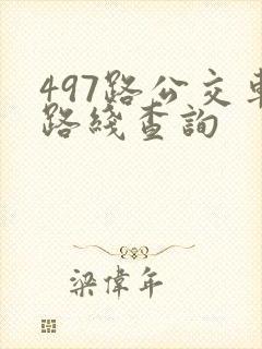 497路公交车路线查询