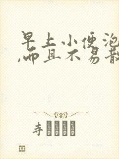 早上小便泡沫多,而且不易散去