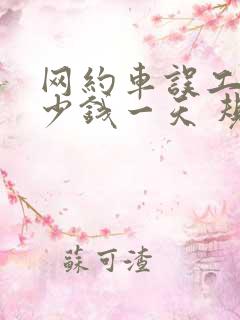 网约车误工费多少钱一天 规定最新