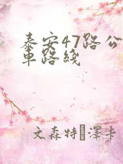 泰安47路公交车路线