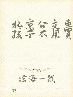 北京公交车几岁孩子不用买票