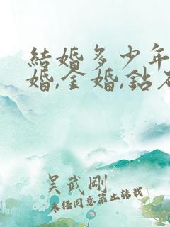 结婚多少年为银婚,金婚,钻石婚?