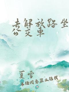 去解放路坐几路公交车