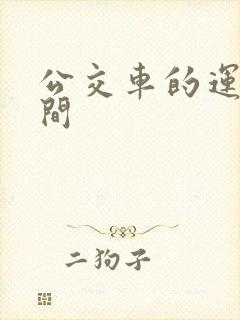 公交车的运行时间