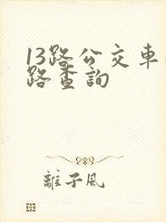 13路公交车线路查询 13路公交车线路查询