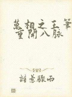 万相之王笔趣阁 重开八脉