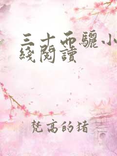 三十而骊小说在线阅读