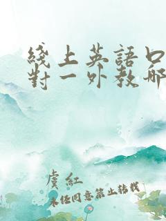 线上英语口语一对一外教哪家好