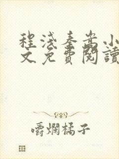 程浅秦嵩小说全文免费阅读