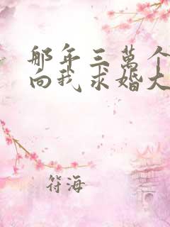 那年三万个美女向我求婚大结局