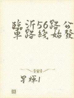临沂56路公交车路线始发站与终点站