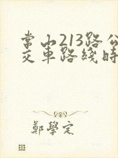 常山213路公交车路线时间表