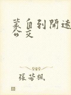 蒙自到开远城际公交