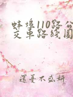 蚌埠110路公交车路线图