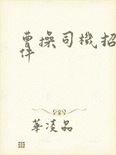 曹操司机招募条件