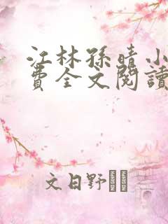 江林孙晴小说免费全文阅读