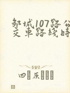 邹城107路公交车路线时间表