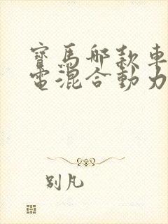 宝马哪款车是油电混合动力