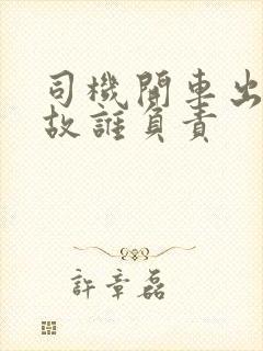 司机开车出了事故谁负责