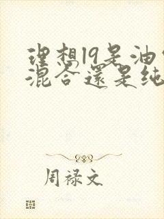 理想l9是油电混合还是纯电