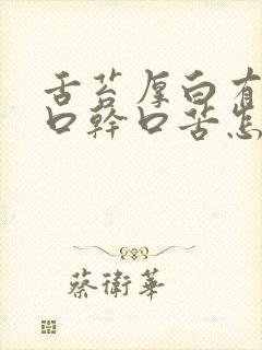 舌苔厚白有齿痕口干口苦怎么调理