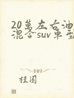 20万左右油电混合suv车型推荐