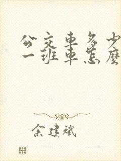 公交车多少时间一班车怎么查 公交车多少时间一班车怎么查