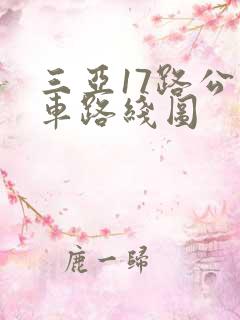 三亚17路公交车路线图