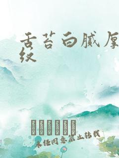 舌苔白腻厚有裂纹 舌苔白腻厚有裂纹