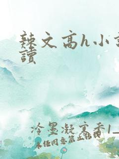 辣文高h小说阅读 辣文高h小说阅读