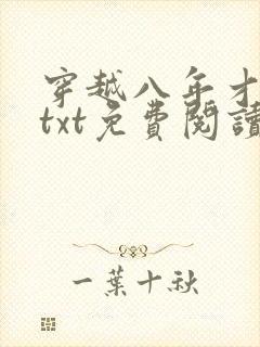 穿越八年才出道txt免费阅读