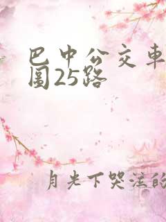 巴中公交车路线图25路