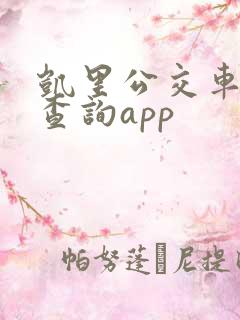 凯里公交车实时查询app