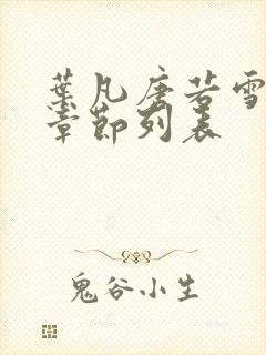 叶凡唐若雪最新章节列表